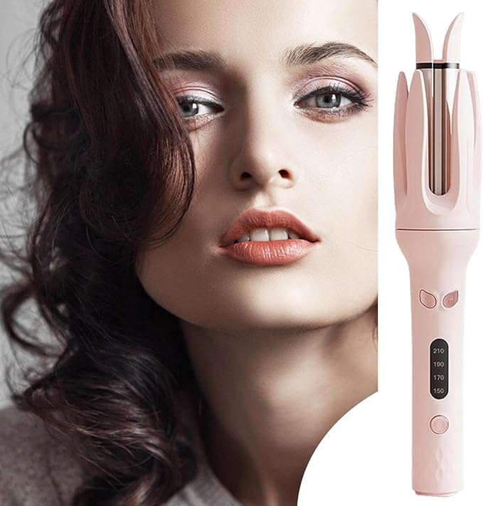 Rotating Barrel Curling Wand - Hair Curling Iron with Anti Scald Features Hair Curler Wand | Automatic Curling Tool with 4 Temperature Levels Perfect for Achieving Stunning Curls and Waves with Ease