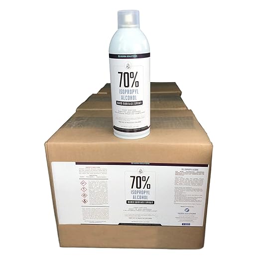 70% Isopropyl Alcohol Aerosol Spray (1 Case) by Sierra Solutions