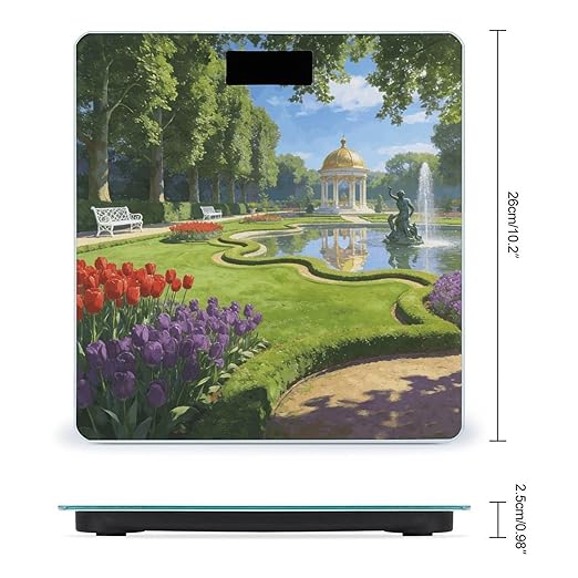 Jardin Du Roy Smart Scale for Body Weight Digital Bathroom Scale Toughened Glass Weight Scale with Large LCD Backlight Display High Precision Scales Weighing Machine