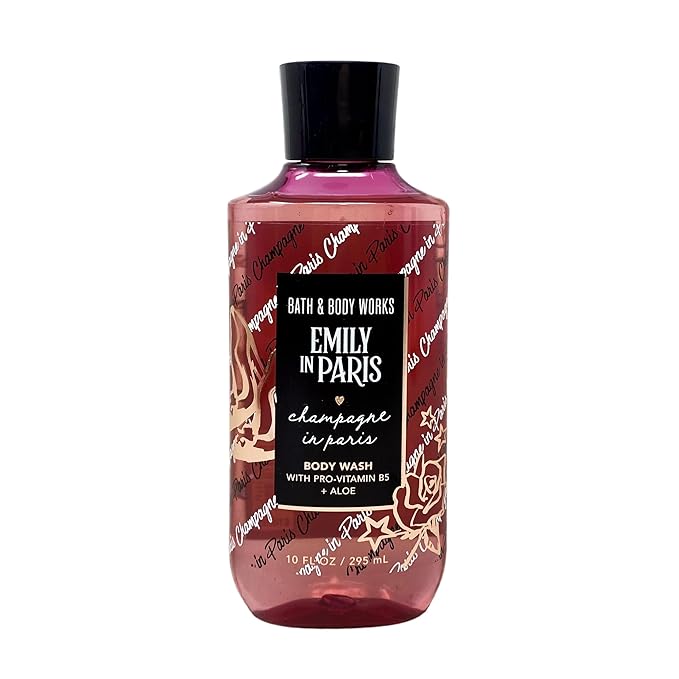 Bath &amp Body Works Emily In Paris Champagne In Paris 3 Pack Body Wash Bundle with a Himalayan Salts Springs Bar Soap - Full Size