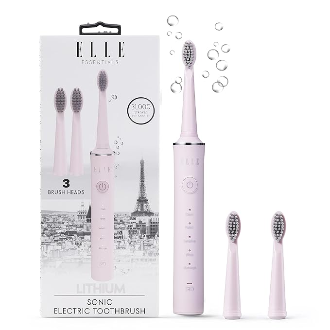 Elle - Lithium Sonic Electric Toothbrush Powerful Cleaning (Pink)