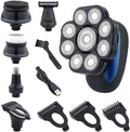 Electric Shavers for Bald Men 6 in 1 Ipx7 Waterproof Electric Shaver Shaver for Men Beard Hair Trimmer Rechargeable Bald Shaver Grooming Kit