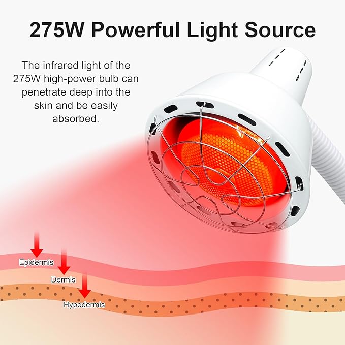 Infrared Light Bulb 275W Near Infrared Red Light Therapy Bulbs Infrare Heat Lamp Blub Fits for E26 / E27 Base