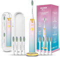 Wagner Stern Ultrasonic whitening Toothbrush with Pressure Sensor. 5 Brushing Modes and 4 Levels of Intensity 8 Soft bristles Travel case.