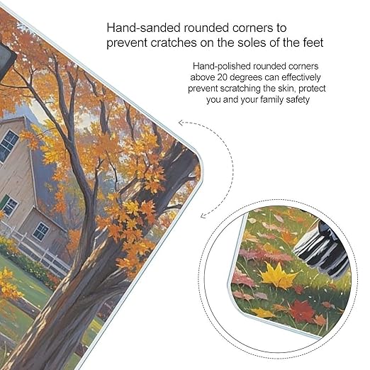 Pumpkin Autumn Leaves Scale for Body Weight Highly Accurate Digital Bathroom Body Scale Digital Bathroom Scales for People Anti-Slip Large LCD Display Smart Scales