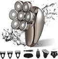 PartyKindom Head Electric Shaver for Men Beard Trimmer Multifunctional Razor Facial Cleaning Machine Travel Shaver Kit