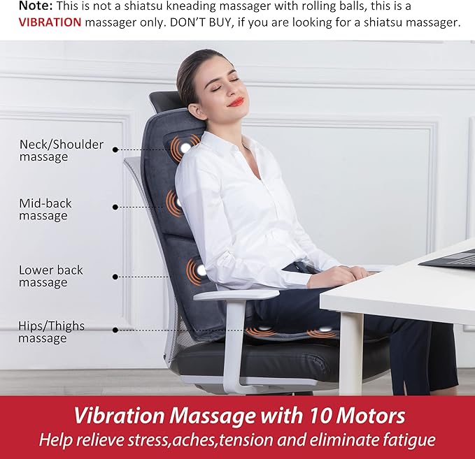 COMFIER Cordless Neck Massager &amp Massage Seat Cushion