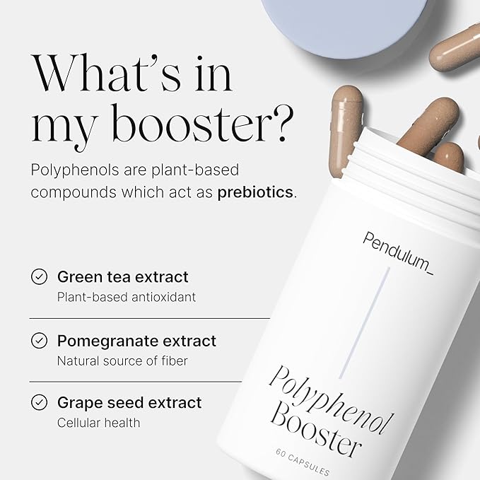 Pendulum Polyphenol Booster Antioxidant from Superfoods Beneficial Plant Compounds for Good Health Helps Boost Akkermansia Muciniphila for Men &amp Women (60 Capsules 1-Pack)