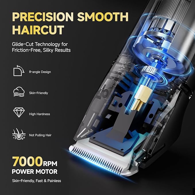 Beard Trimmer for Men IPX7 Waterproof Body Hair Trimmer Electric Razor Shaver Body Grooming Kit Wet/Dry Use for Groin Nose Ear Hairs Beard Legs Chest (Black)