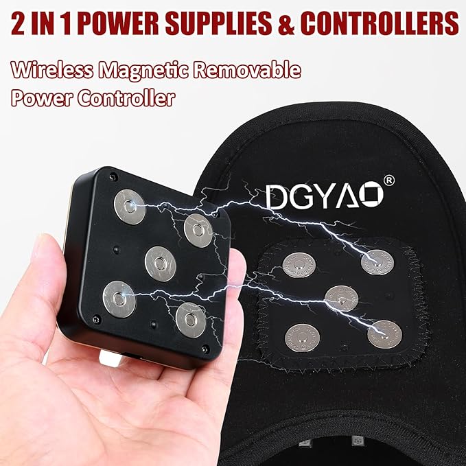 Cordless Red &amp Infrared Light Therapy for Hand Pain Relief Device with 660nm Red 850nm Infrared Light with 4000mAh Battery Portable Pad for Hands Fingers Wrist Joint Stiffness Treatment Gloves