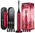 Wagner Stern Ultrasonic whitening Toothbrush with Pressure Sensor. 5 Brushing Modes and 4 Levels of Intensity 8 Soft bristles Travel case.