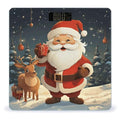 Christmas Santa Claus Scale for Body Weight Safe Rounded Corners Tempered Glass Digital Bathroom Scale LED Display 400lb Capacity Weight Scales with High Precision Sensors