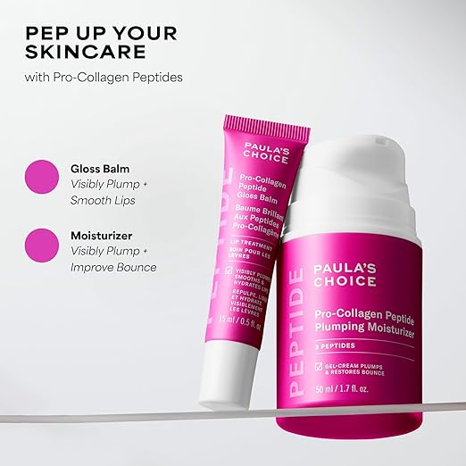 Paula's Choice Pro-Collagen Peptide Plumping Face Moisturizer Daily Gel Face Cream for Deep Lightweight Hydration Wrinkles &amp Loss of Firmness Fragrance-Free 1.7 Fl Oz
