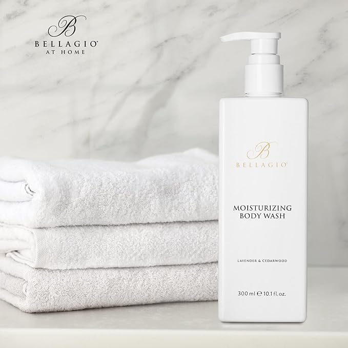 Bellagio Moisturizing Body Wash - Scented with Cedarwood Green Mandarin Lavender - Vegas Hotel Body Wash - 10 oz
