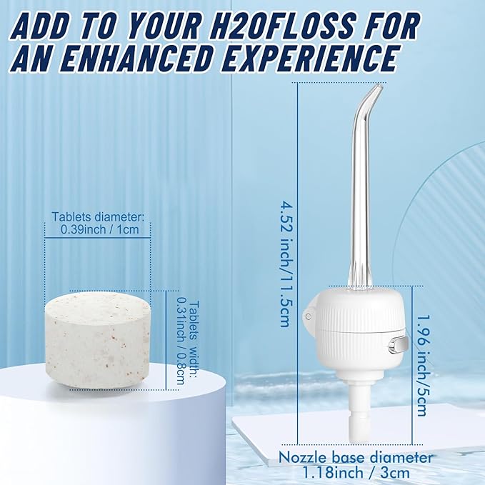 H2ofloss Portable Water Flosser and Compact Breath Freshening Tablets Set – Superior Oral Care Combo