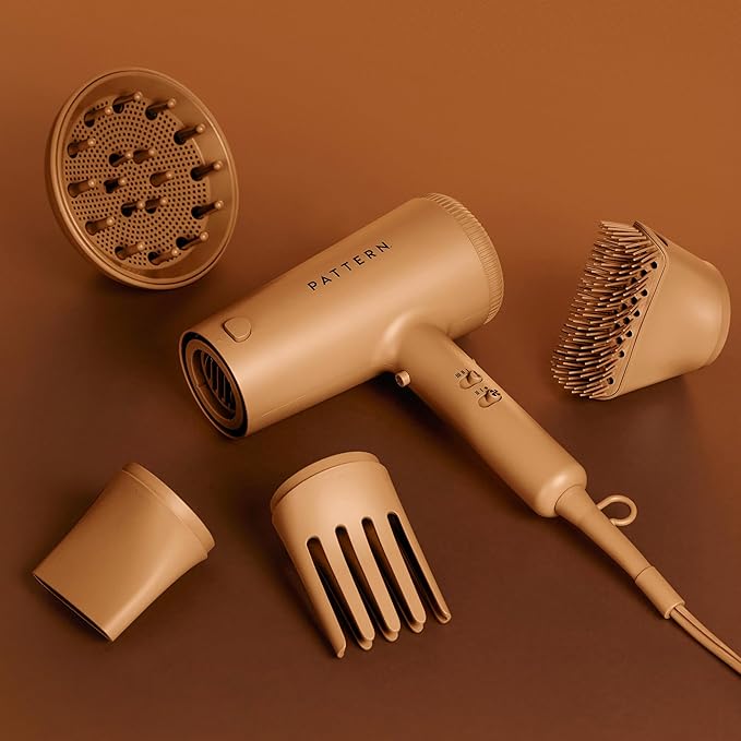 PATTERN by Tracee Ellis Ross Blow Dryer with Four Attachments for Curly Coily &amp Tight Texture Hair