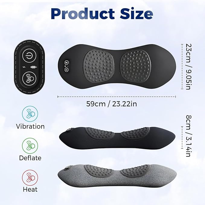 Yanzhenglip My Soothe Lab 2025 Upgraded Soothe Back Massager 3 in 1 Back Massager for Sciatica Massage Relaxer for Neck Shoulders and Suitable Smooth Spine (B)