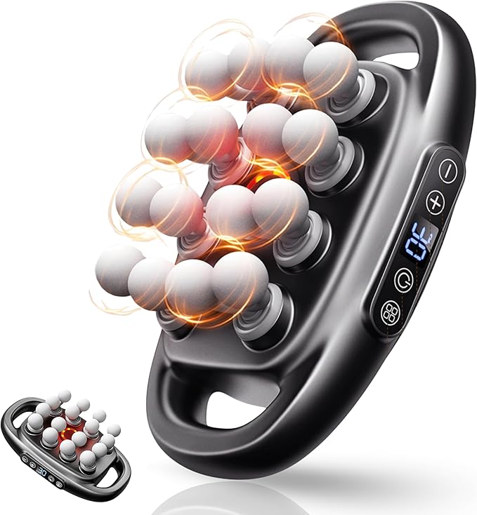 16 Head Massage Gun Deep Tissue - 2026 Upgraded 16-Drive Back Muscle Massager with 3 Modes &amp 30 Intensities Portable Muscle Massager for Buttocks Muscles Pain Relief Waist Back Neck