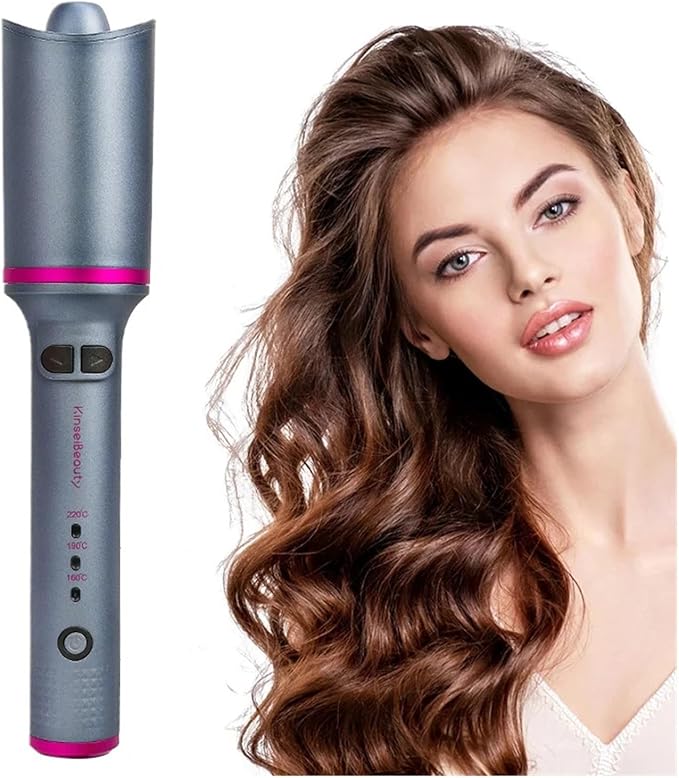 Automatic Hair Curler - Ceramic Rotating Hair Waver - Magic Curling Wand for Effortless Curls(UK)