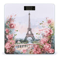 Paris Eiffel Tower with Flowers Bathroom ScaleHighly Accurate Digital Weighing Machine for People Bright LED Display Weight Scale for The Aldult Home Use