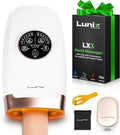 Lunix LX3 FSA Carpal Tunnel &amp Wrist Pain Relief Device Heated Air Compression Hand Massager Machine for Arthritis &amp Finger Numbness Cordless Lunar White