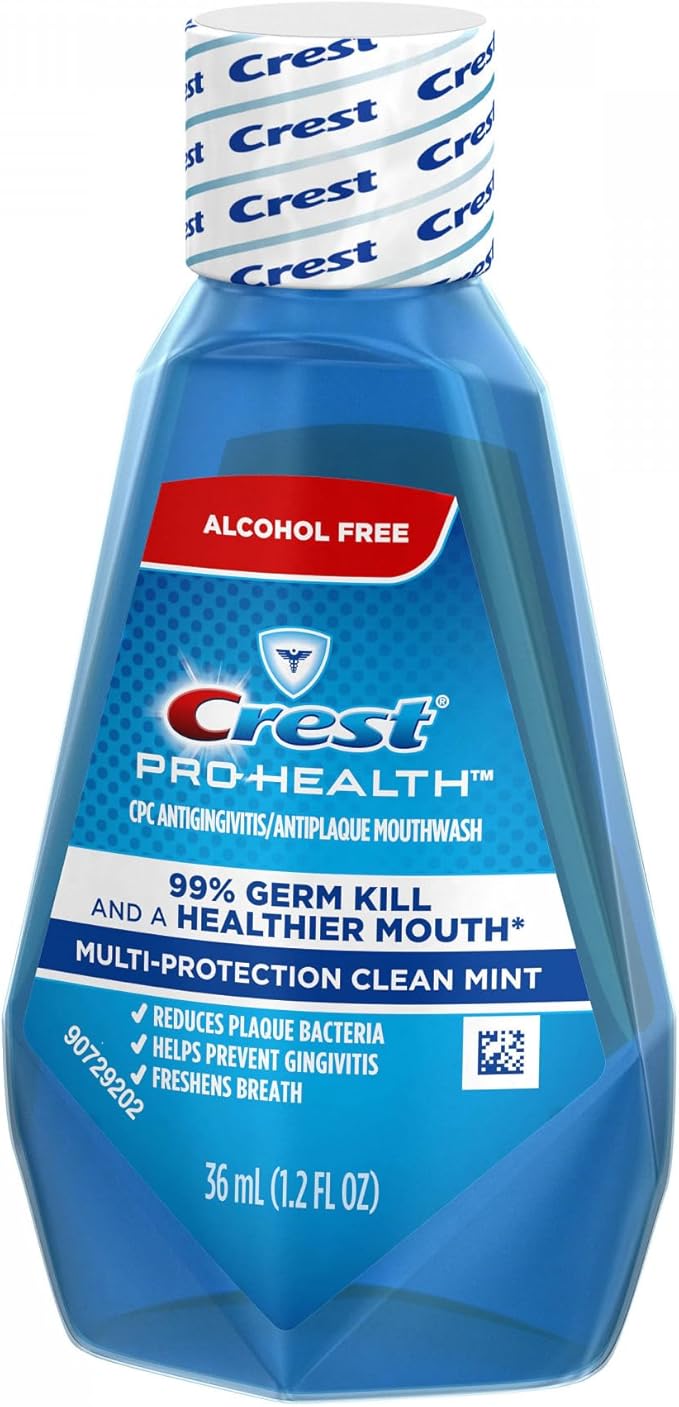 Crest Pro-Health Mouthwash Alcohol Free Multi-Protection Clean Mint 1.2 oz (Pack of 48)