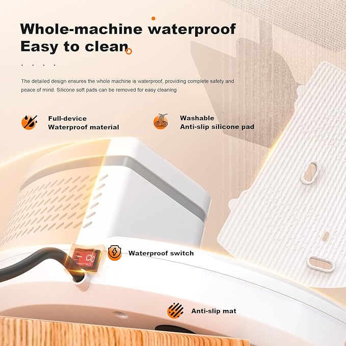 Body Dryer for Bathroom Feet Touch Panel Body Dryer After Shower Machine with Pre-Warm Adjustable Temperature Waterproof Heater Blow for Home Bathroom Hotel