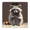 Cute Raccoon2 Bathroom Scale for Body Weight Bathroom Digital Electronic Weighing Scale with Back Lit LED Display Sturdy Tempered Glass Weight Watchers Scales 400lb