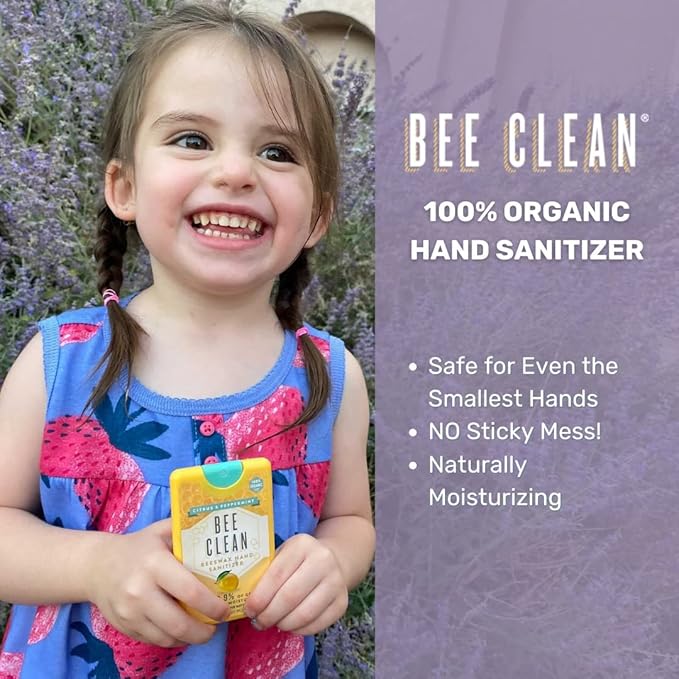 8-Pack Bundle Hand Sanitizer Spray - 4 Lavender + 4 Citrus Peppermint Travel Size Mist Spray with Organic Ethyl Alcohol Beeswax - Moisturizing with Essential Oils Non-Toxic Made in USA