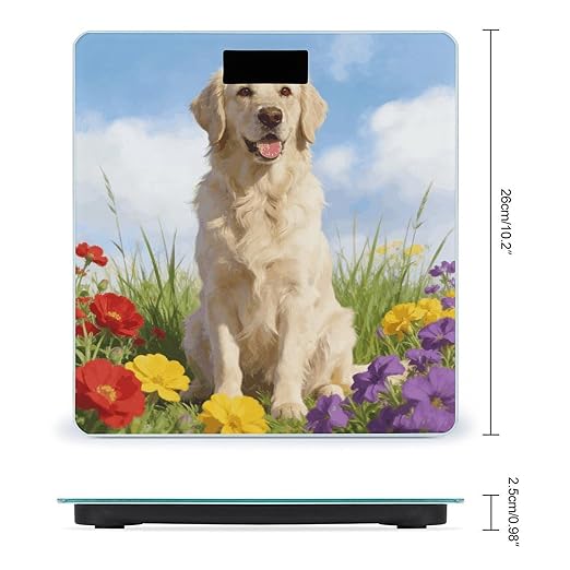 Beige-Animals Smart Scale for Body Weight Digital Bathroom Scale Toughened Glass Weight Scale with Large LCD Backlight Display High Precision Scales Weighing Machine