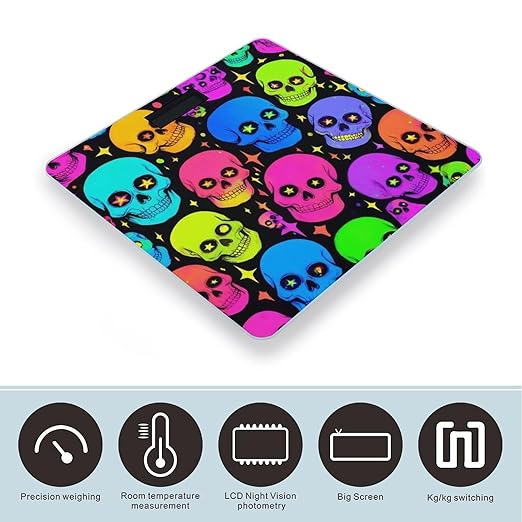 Energy Saving Scale Bathroom Weighing Scale Smart Scale for Body Weight Digital Funny Skulls