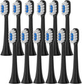 Replacement Brush HeadsCompatible for T301 T302 T501 /501CSonic Electric Toothbrush Head Soft Bristle Nozzles(T301-302-BK-12Pcs)