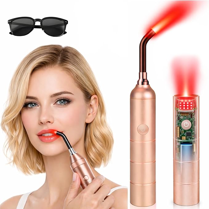 Handheld Red Light Therapy for Skin Appearance for Muscle Relaxation Joint Comfort and Wellness for Knee Portable 660nm 810nm 850nm 940nm Infrared Light with Dual Modes and Detachable Tip