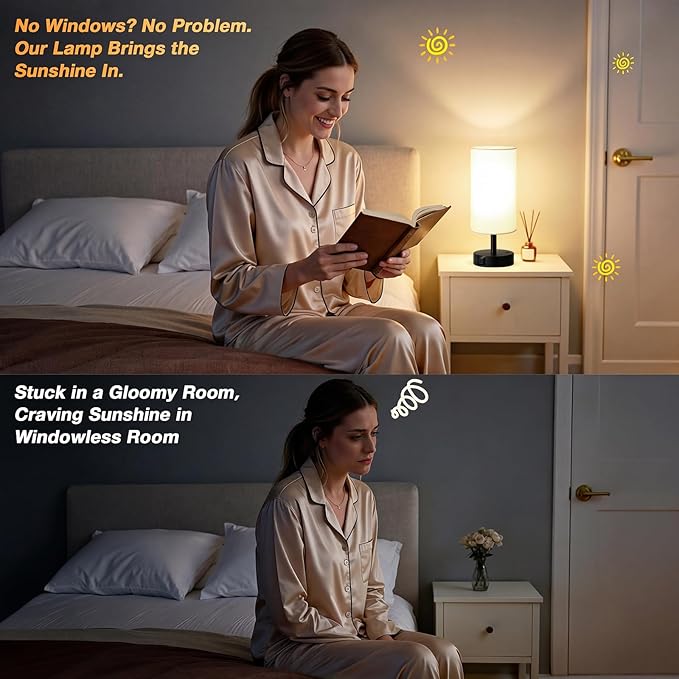 Dicoool Light Therapy Lamp 10000 Lux Sun Lamp with Remote Happy Sunlight Lamp 3 Color Temperature &amp Stepless Dimming Daylight Lamp for Home Office Decoration Use As Lift Mood Happy Life