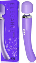 Therapeutic Cordless Massager - Powerful Massage Tool Handheld 8 Speeds 20 Patterns - Rechargeable Hand Massagers for Sore Muscles - Hand Held Massage Tool for Neck &amp Back