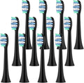 12/20 PcsCompatible for with Electric Toothbrush Replacement Brush Heads Toothbrushes Head Refills for 1100 2100 4100(Black-12 Pcs)