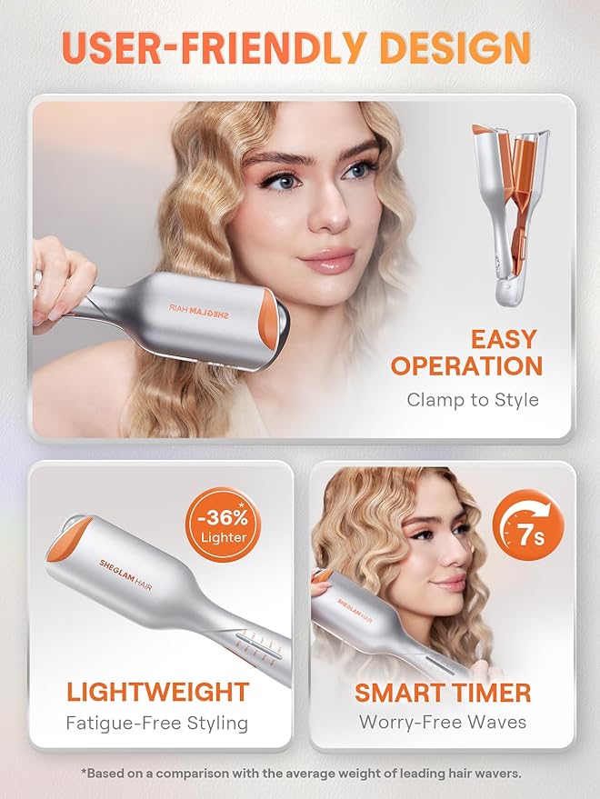 SHEGLAM Beach Babe Hair Waver+24K Glow Hair Oil