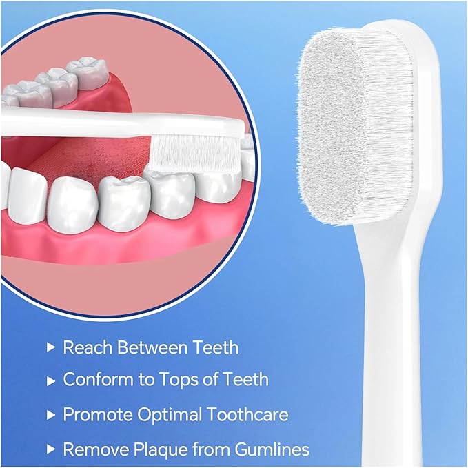 Electric Toothbrush Replacement Heads Compatible with Philips Sonicare Ultra Soft Nano Bristles Brush Compatible for Sensitive Care(4 Pcs)