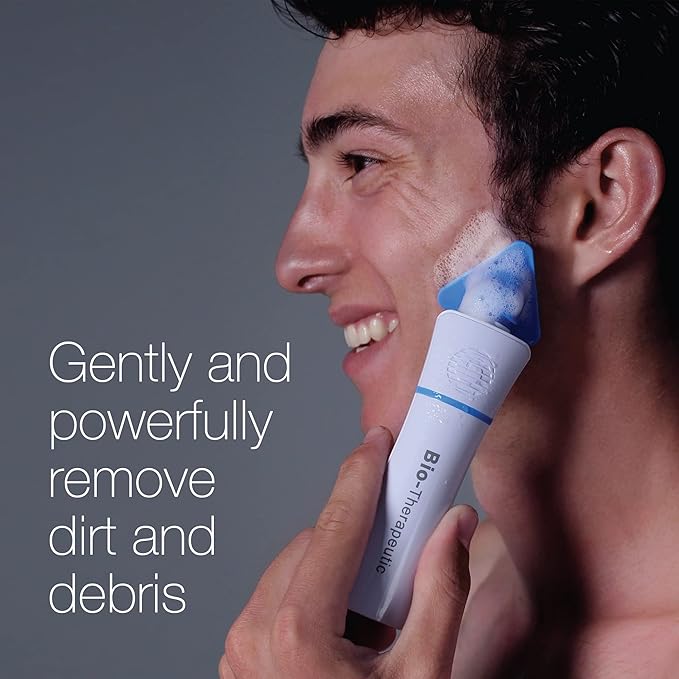Bio-Therapeutic bt-Sonic Facial Cleansing Brush Microsonic Handheld Silicone Face Cleanser Exceptional Quality Water Resistant Face Exfoliator
