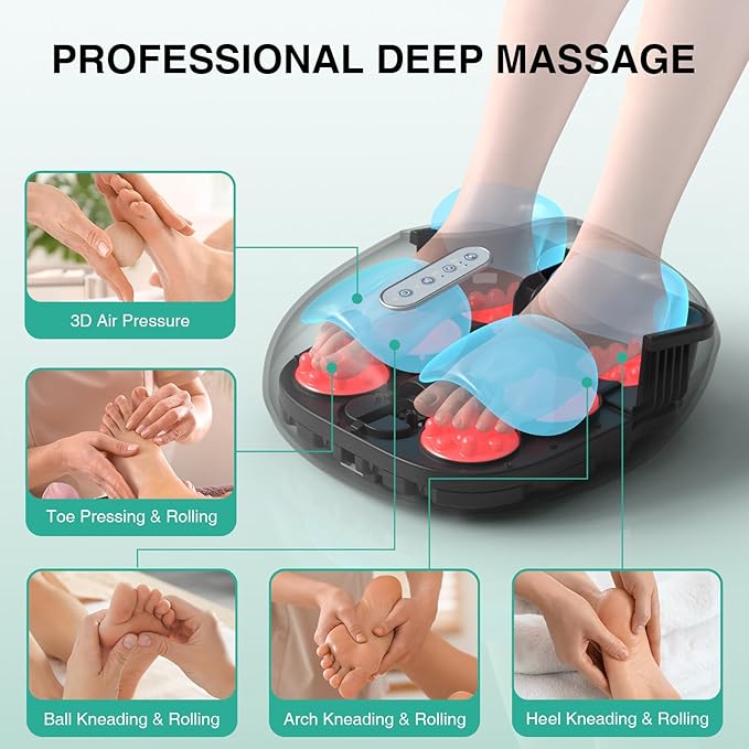 Medcursor Foot Massager Machine with Heat and Massage Gun