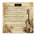 Music Notes on Old Paper Bathroom Scale for Body Weight LCD Display Digital Bathroom Scale Tempered Glass Bathroom Weight Scales Fashion Smart Scales for Home Bedroom 400 Lb