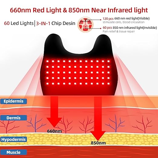 Red Light Therapy for Knee &amp Elbow Vibration &amp Heated Massage for Knee Brace660nm&amp850nm Red Light Therapy Heated Device for Joint Elbow Shoulder Pain Relief