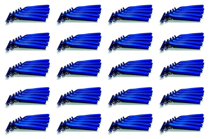100 Box of Razor Blades Premium Disposable Stainless Steel Hospitality Quality Shavers High End Twin Blade Razors for Men and Women with Aloe Vera Lubrication Strip