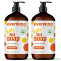 Everyone 3-in-1 Kids Soap Body Wash Bubble Bath Shampoo 32 Ounce (Pack of 2) Orange Squeeze Coconut Cleanser with Organic Plant Extracts and Pure Essential Oils (Packaging May Vary)