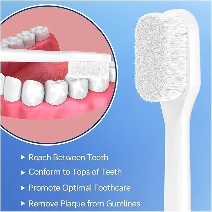Compatible for Replace The Brush Head of The Electric Toothbrush with This Ultra-Soft Nano-Bristle which is Suitable for Sensitive Skin Care(8 Pcs)