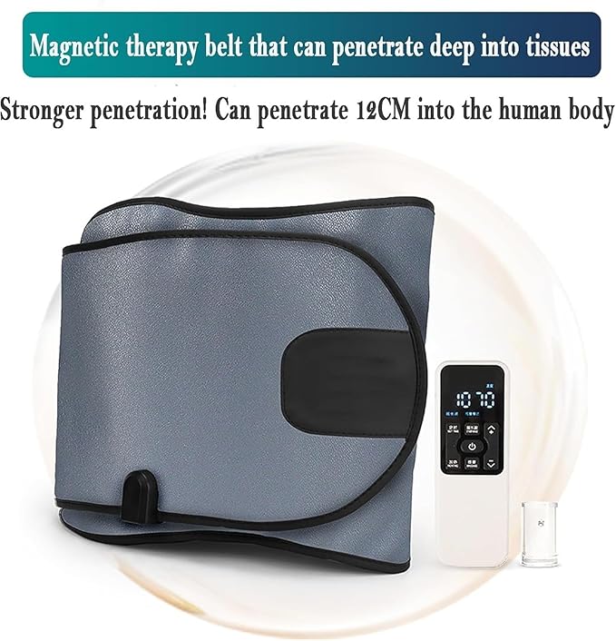 Heated Slimming Therapy Belt Electric Heating Massager Belt with Hot Compress Vibration Relieves Muscle Tension for Back Waist Shoulder Pain Relief Gifts for Women at Home.