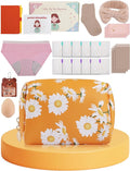 First Period Gift Kit for Girls 9-12 | Complete Tween Period Set with Daisy Yellow Bag Leak-Proof Panties Teen Pads Wipes Diary Nail Stickers &amp More – Perfect for School &amp Travel (M)