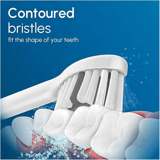Compatible for Philips Sonicare Electric Toothbrush Replacement Toothbrush Brush Heads 1100 2100 4100 4300 5100 5300 6100 6500(Black-2 Pcs)