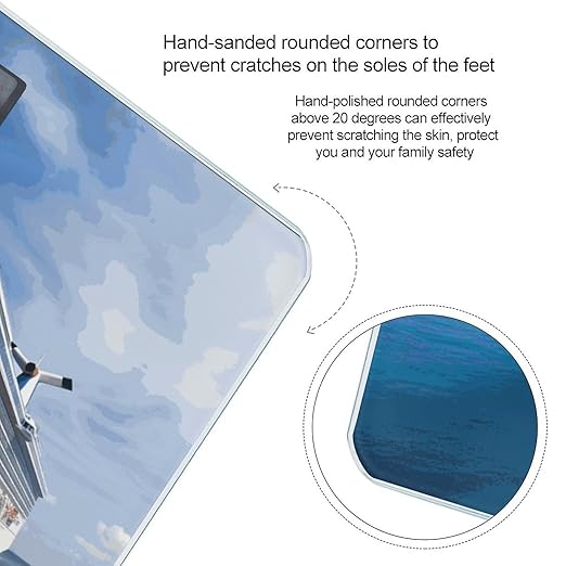 Digital Bathroom Scale for Body Weight Scale with Bright LCD Display High Accuracy Step-On Technology Auto On/Off Cruise Ship Digital Scales 400 Lbs /180kg