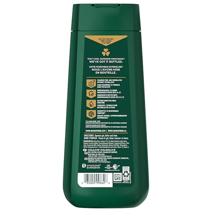Irish Spring Men's Body Wash Shower Gel Aloe Mist 20 Oz 4 Pack